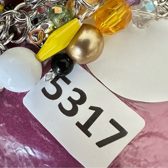 Chunky Beaded Tassel Handbag Purse Accessory Dangle Charm Key Chain Handmade - Picture 15 of 17